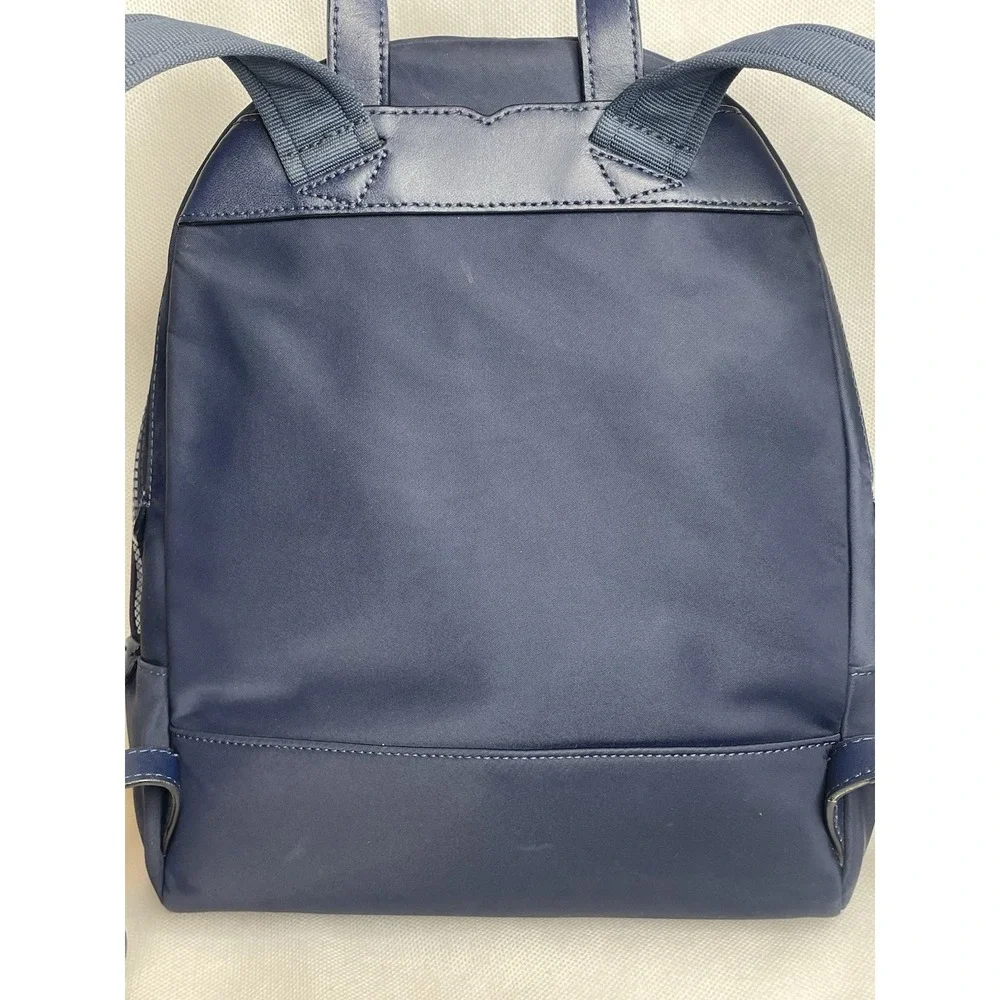 Kate Spade New York Karissa Mini Backpack Navy Blue Nightcap Leather Nylon Bag
